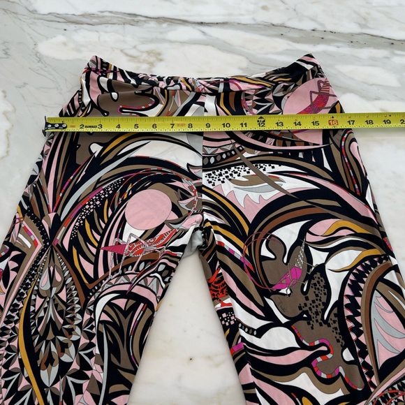 EMILIO PUCCI BROWN PINK GRASSHOPPER PANTS MODEL 61RT76 SIZE IT 42 / US 8 - Picture 10 of 17